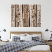 Rustic Wood Photo Realistic Aged Boards Canvas Afdruk (Insitu (Slaapkamer))