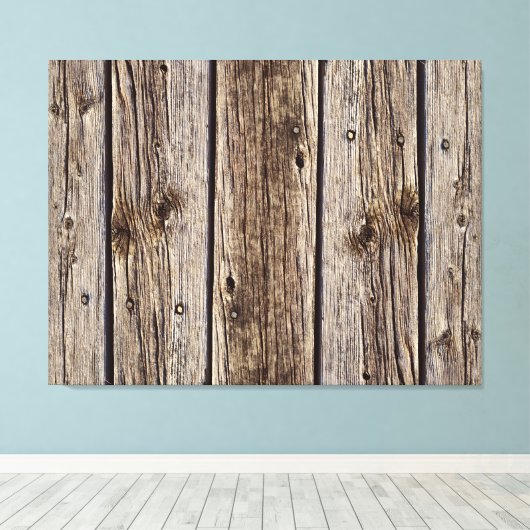 Rustic Wood Photo Realistic Aged Boards Canvas Afdruk (Insitu (Houten vloer))