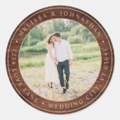 Rustic Wood Photo Return Label (Voorkant)