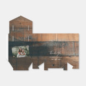 Rustic Wood Photo Wedding Bedankdoosjes (Uitgevouwen)