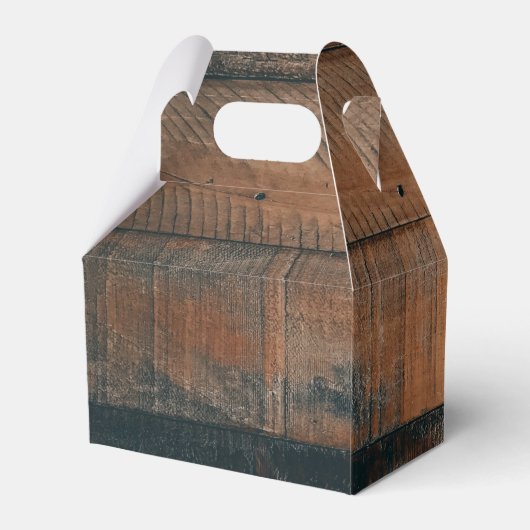 Rustic Wood Photo Wedding Bedankdoosjes (Achterkant)