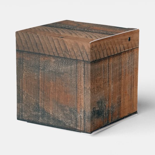 Rustic Wood Photo Wedding Bedankdoosjes (Achterkant)