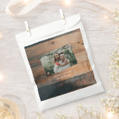 Rustic Wood Photo Wedding Bedankzakje (Geknipt)