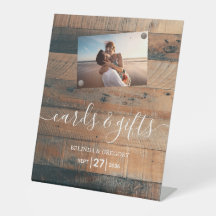 Rustic Wood Photo Wedding Cards & Gifts