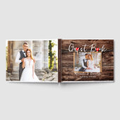 Rustic Wood Photo Wedding Gastenboek (Volledig)