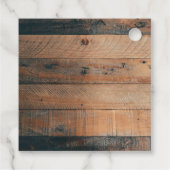 Rustic Wood Photo Wedding Gift Bedankjes Labels (Achterkant)