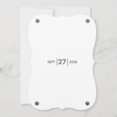 Rustic Wood Photo Wedding Invitting Kaart (Achterkant)