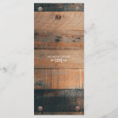 Rustic Wood Photo Wedding Menu (Achterkant)