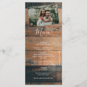 Rustic Wood Photo Wedding Menu (Voorkant)