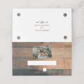 Rustic Wood Photo Wedding Place Card Plaatskaartje (Buitenkant ongevouwen)