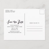 Rustic Wood Photo Wedding Save the Date Aankondigingskaart (Achterkant)