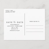 Rustic Wood Photo Wedding Save the Date Aankondigingskaart (Achterkant)