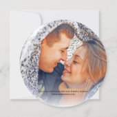 Rustic Wood Photo Wedding Save the Date Kaart (Achterkant)