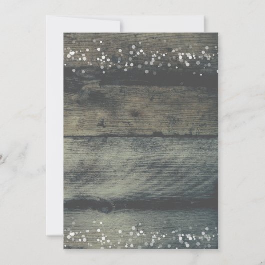 Rustic Wood Pine Cones Holiday Party Uitnodiging (Achterkant)