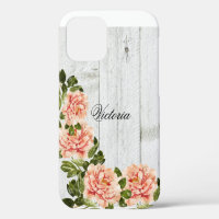 Rustic Wood Pink Floral - Speciaal script