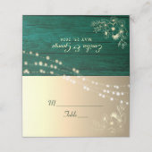 Rustic Wood Place Card Plaatskaartje (Buitenkant ongevouwen)