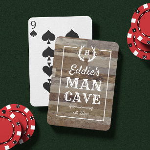 Rustic Wood Plank   Speciaal Man Cave Pokerkaarten