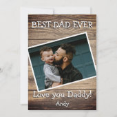 Rustic Wood Planks 2 Foto Best Pap Ever Feestdagenkaart (Voorkant)