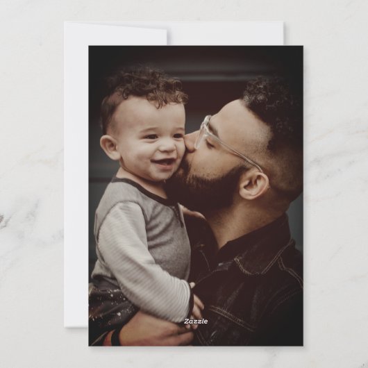 Rustic Wood Planks 2 Foto Best Pap Ever Feestdagenkaart (Achterkant)