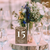 Rustic Wood Planks String of Lights Quinceañera Kaart