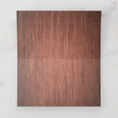 Rustic Wood Plum Floral String Lights Wedding Plaatskaartje (Binnenkant ongevouwen)