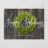 Rustic Wood Prettige feestdagen Greeting Land (Voorkant)