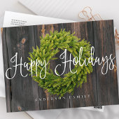 Rustic Wood Prettige feestdagen Greeting Land