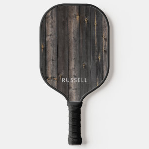 Rustic Wood print op maat Pickleball Paddle