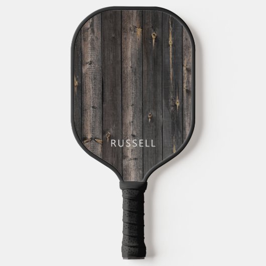 Rustic Wood print op maat Pickleball Paddle (Voorkant)
