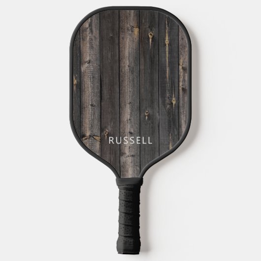 Rustic Wood print op maat Pickleball Paddle (Achterkant)