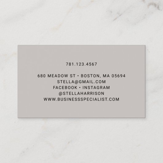 Rustic Wood Print Sunflower Visitekaartje (Achterkant)