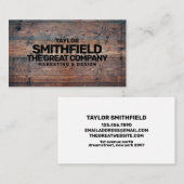 Rustic Wood Professional Visitekaartje (Voorkant / Achterkant)