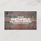 Rustic Wood Professional Visitekaartje (Voorkant)