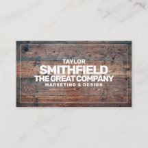 Rustic Wood Professional Visitekaartje