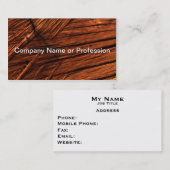 Rustic Wood professioneel visitekaartje (Voorkant / Achterkant)