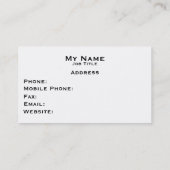 Rustic Wood professioneel visitekaartje (Achterkant)