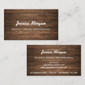Rustic Wood Professionele Visitekaartjes (Voorkant / Achterkant)