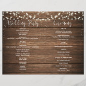 Rustic Wood Pumpkin Folded Wedding Programme Flyer (Achterkant)