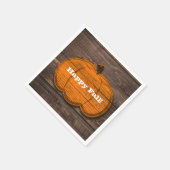 Rustic Wood Pumpkin Halloween Autumn Herfst Party Servet (Hoek)
