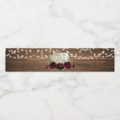 Rustic Wood Pumpkin Weddenschap Water Fleslabel Waterfles Etiket (Enkel label)