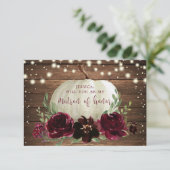 Rustic Wood Pumpkin zal je zijn als mijn matron va Bedankkaart (Staand voorkant)