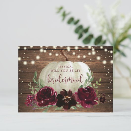 Rustic Wood Pumpkin zal je zijn mijn briefkaart (Staand voorkant)