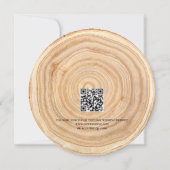 Rustic Wood QR Code Wedding Save the Date Kaart (Achterkant)