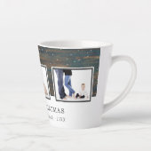 Rustic Wood Red Family 3 Foto Collage Holiday Latte Mok (Rechts)