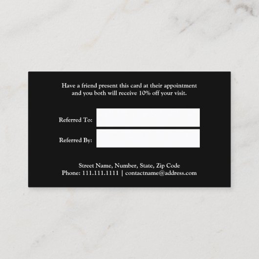 Rustic Wood Referral-kaart Aanbevelingskaartje (Achterkant)