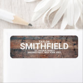 Rustic Wood Return Address Etiket (Insitu)