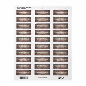 Rustic Wood Return Address Etiket (Full Sheet)