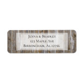 Rustic Wood Return Address Labels (Voorkant)