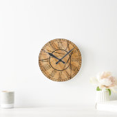 Rustic Wood Roman Numeral Ronde Klok (Huis)