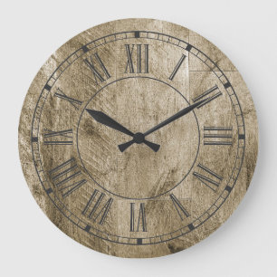 Rustic Wood Roman Numerals Land Farmhouse Grote Klok